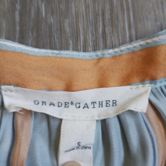 AQUA STRIPED SATIN ROMPER - Picture 7 of 16